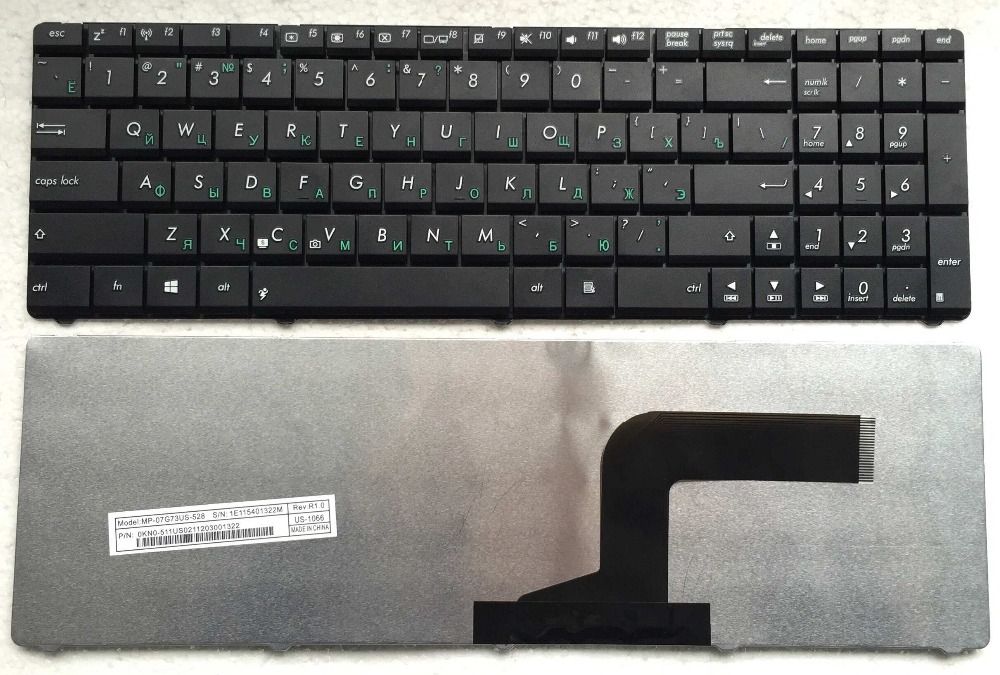 Клавиатура для Asus K52, K53, N50 черная Тип 1